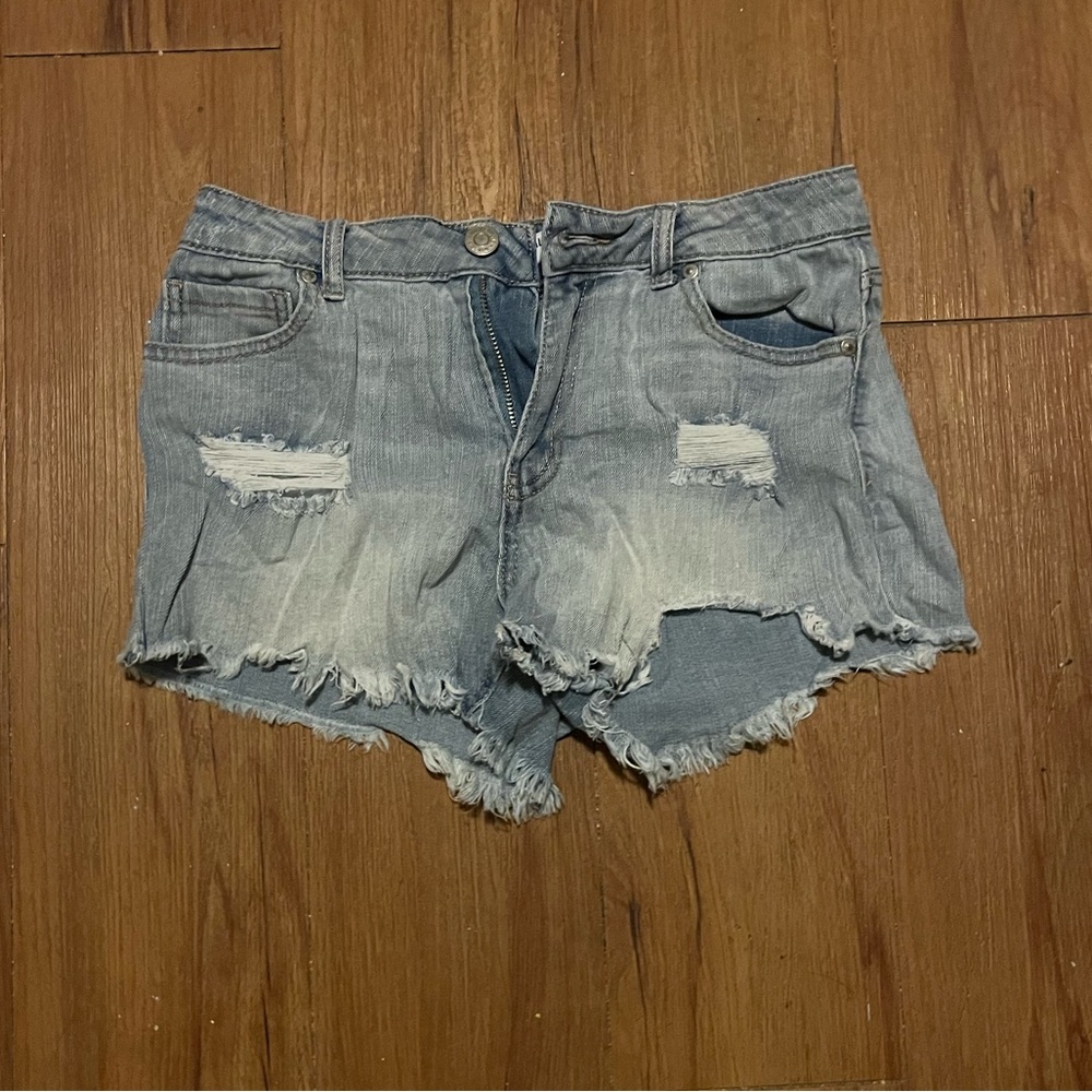 Almost Famous size 8 shorts. Light blue denim wash fits a bit smaller than 8.